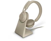 Bluetooth гарнитура Jabra Evolve2 65, Link380c MS Stereo Stand Beige(26599-999-888)
